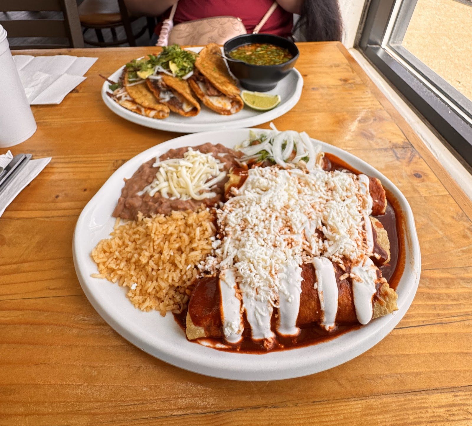 Enchiladas with rice