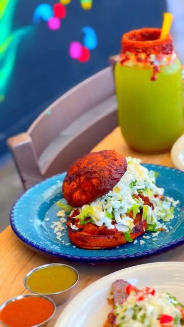 Plate with an agua fresca