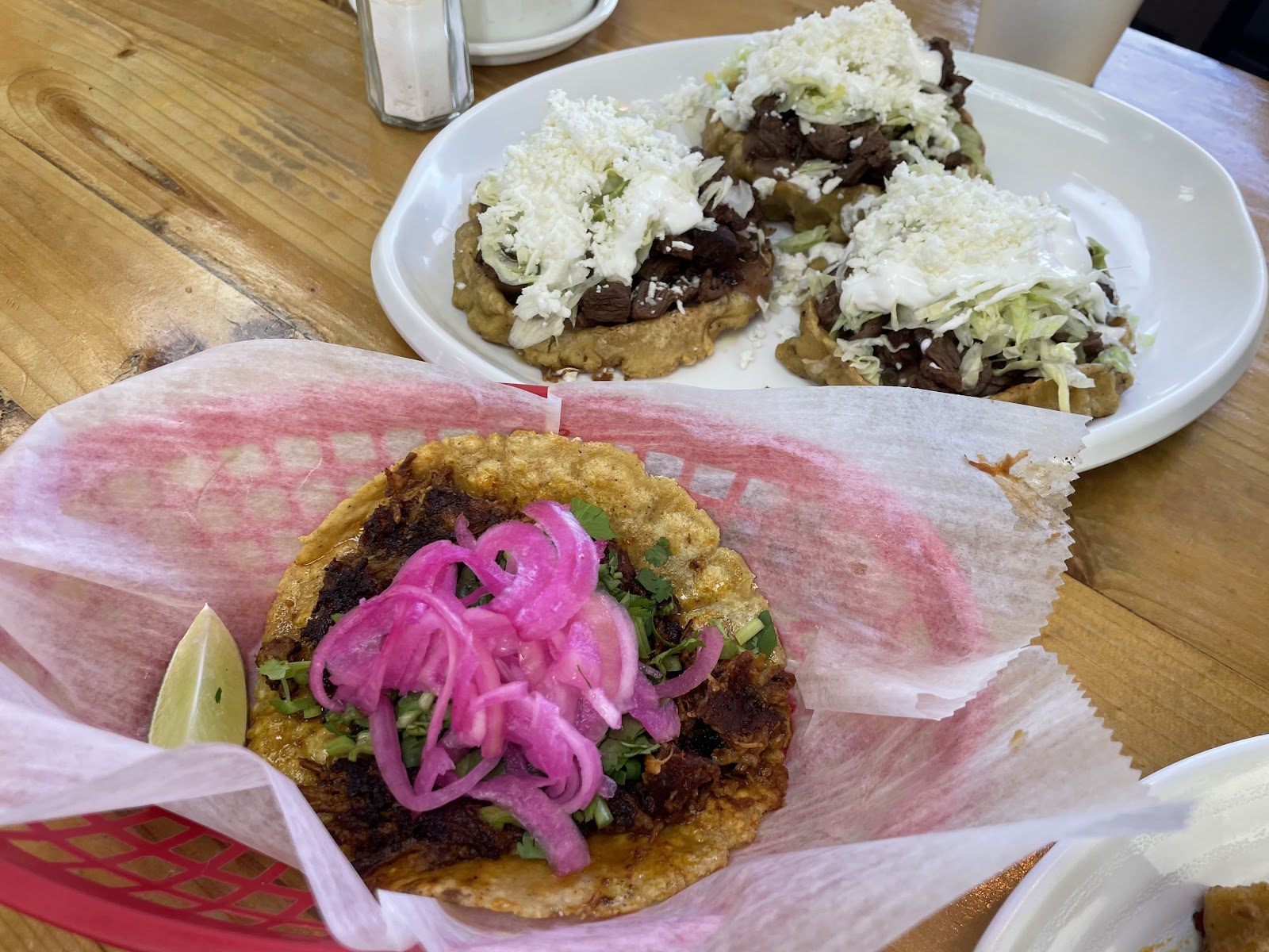 Tacos on handmade tortillas